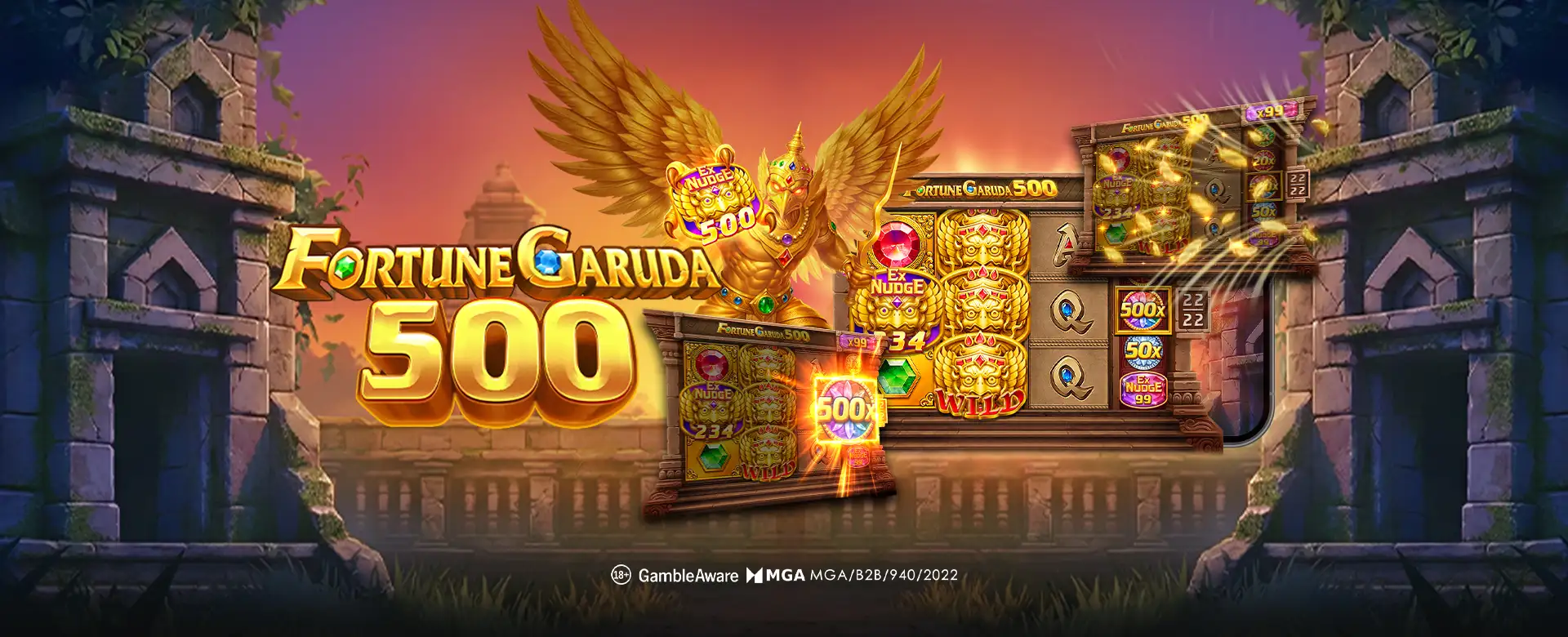 Pantalla de Fortune Garuda 500 accesible tras el registro en el operador asociado